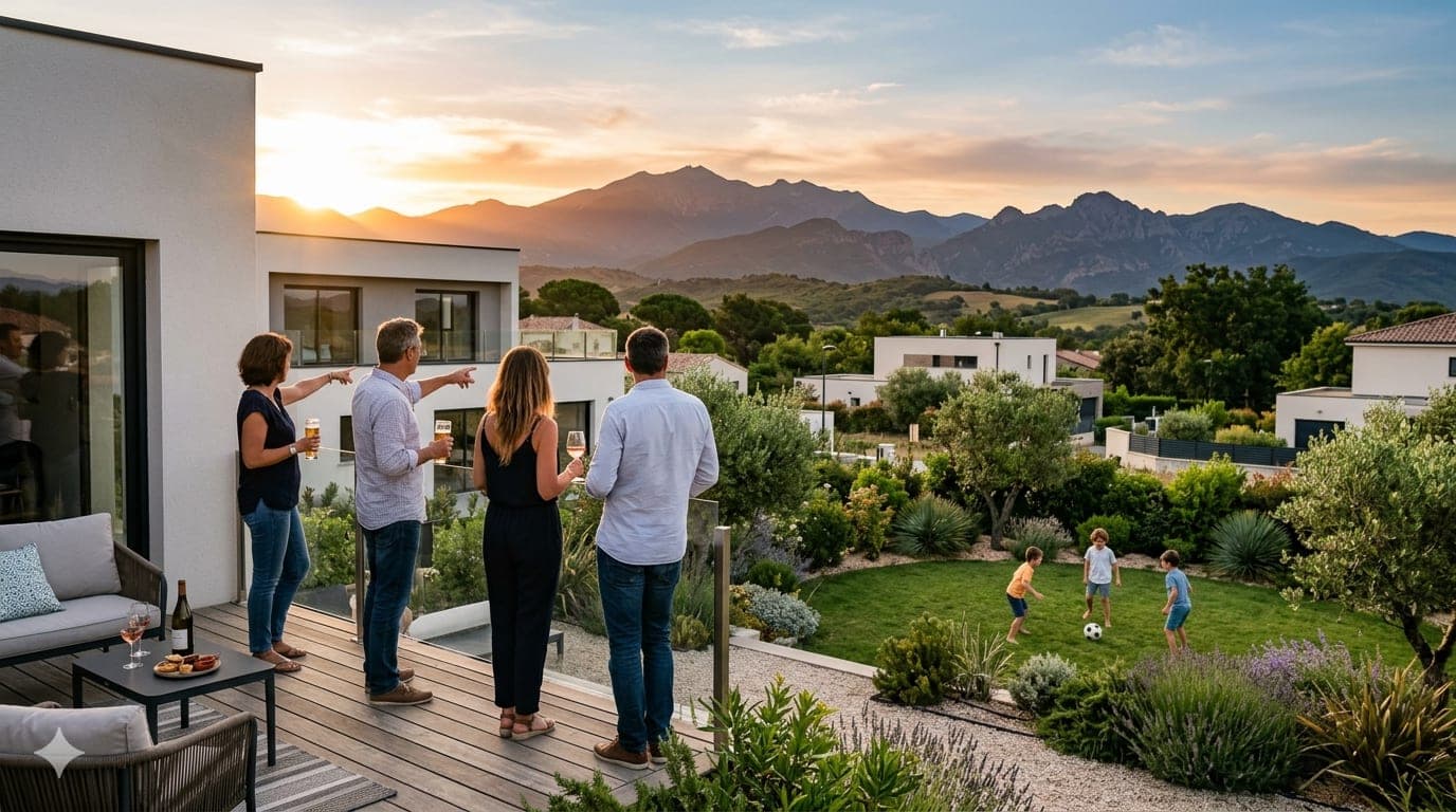Coucher de soleil partagé, un instant de convivialité